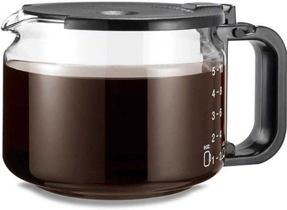 Medelco 10 Cup Glass Eurostyle Universal Replacement Carafe - Black