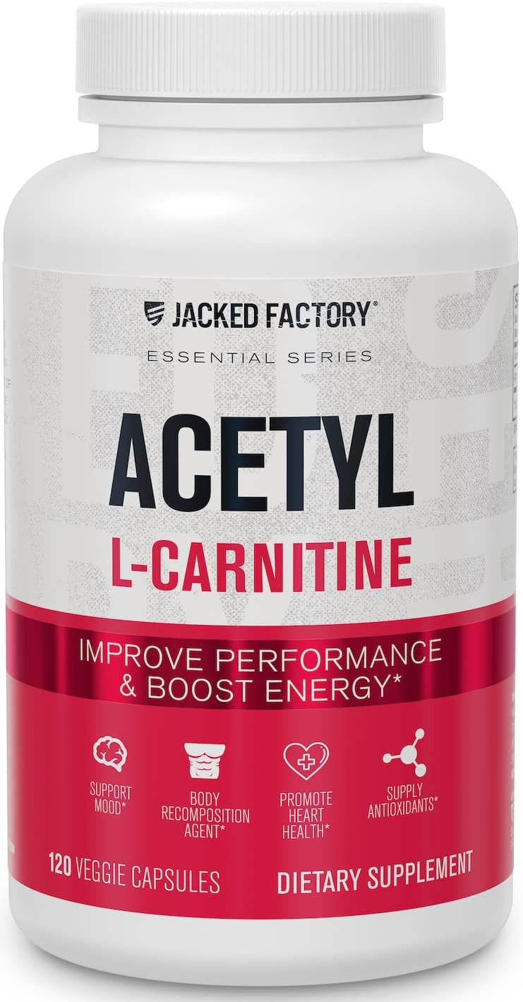 Acetyl L Carnitine 750mg Supplement - Extra Strength L-Carnitine (ALCAR) for Energy, Body Recomposition, Memory & More - Zero Fillers - 120 Non GMO Veggie Pills