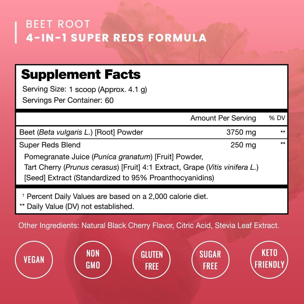 Beet Root Powder Circulation Supplement Superfood Powder Nitric Oxide