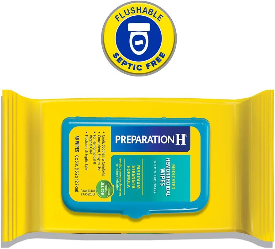Preparation H Hemorrhoid Wipes With Witch Hazel - 48 Count