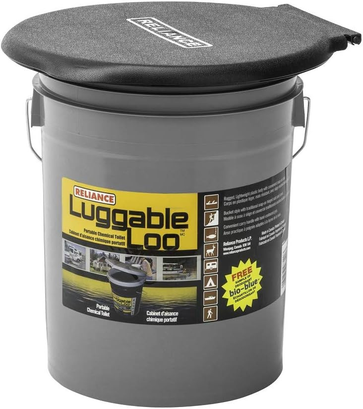 Reliance Products Luggable Loo Portable 5 Gallon Toilet (5 Gallon Standard)