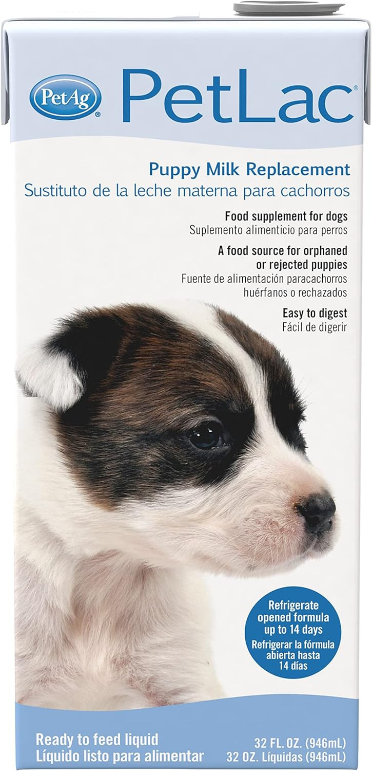 PetAg PetLac Liquid for Puppies - Puppy Milk Replacement - Contains Milk and Vegetable Protein - 32 oz