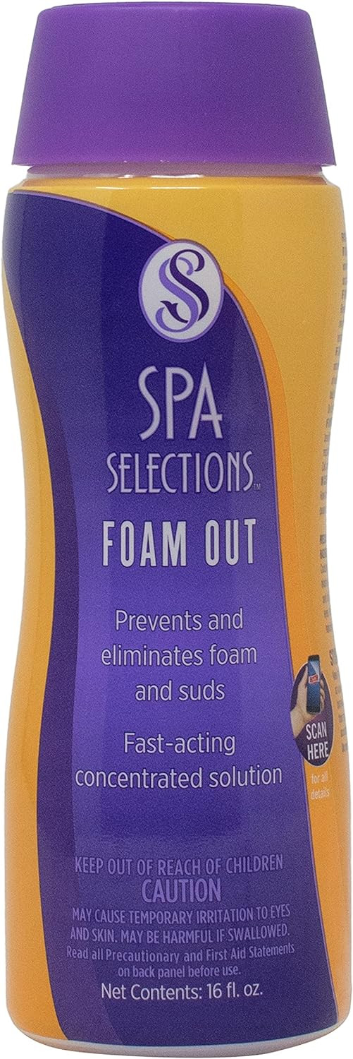 Spa Selections 86265 Foam Out Spa and Hot Tub Cleanser, 16 fl oz