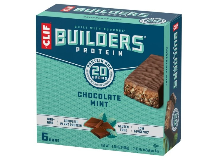 CLIF BUILDERS - Protein Bars - Chocolate Mint - 20g Protein - Gluten Free_(6Bar)